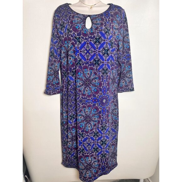 Monroe & Main Reversible Jersey Knit Knee Length Career Office Night Out, M - Picture 2 of 6